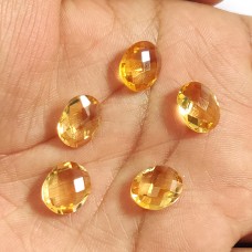 Citrine 12x10mm oval briolette 3.55 cts